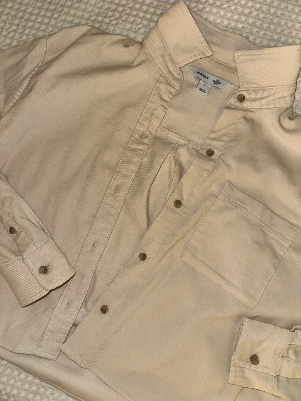 Old Navy Beige Button-Front Women's Shirt